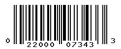 UPC barcode number 022000073433