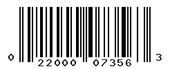 UPC barcode number 022000073563