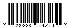 UPC barcode number 022000247230