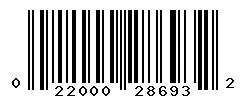 UPC barcode 022000286932