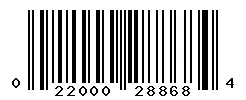UPC barcode 022000288684