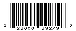 UPC barcode 022000292797
