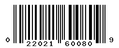 upc 022021600809 barcode image