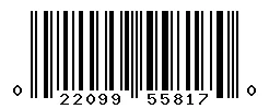 UPC barcode 022099558170