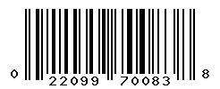 upc 022099700838 barcode image