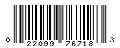 UPC barcode number 022099767183