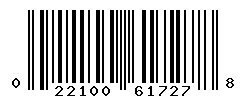 UPC barcode number 022100617278