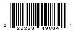 UPC barcode number 022228498841