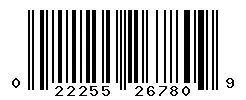 UPC barcode 022255267809