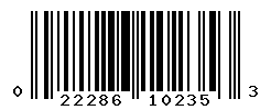 UPC barcode number 022286102353