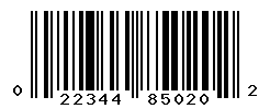 UPC barcode number 022344850202