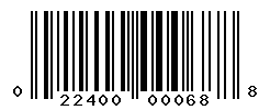 UPC barcode number 022400000688