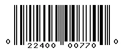 UPC barcode 022400007700