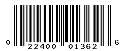 UPC barcode 022400013626