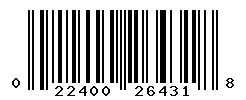 UPC barcode number 022400264318