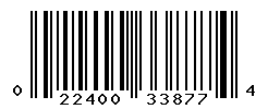 UPC barcode number 022400338774