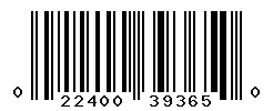 UPC barcode number 022400393650