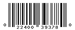 UPC barcode number 022400393780
