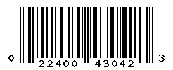 UPC barcode number 022400430423