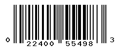 UPC barcode number 022400554983
