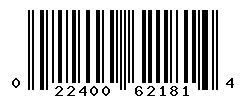 UPC barcode number 022400621814