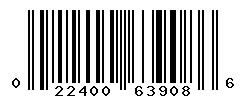 UPC barcode number 022400639086
