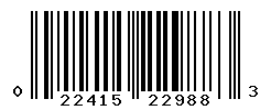 UPC barcode number 022415229883