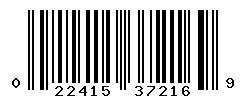 UPC barcode number 022415372169