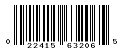 UPC barcode number 022415632065