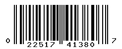 UPC barcode 022517413807