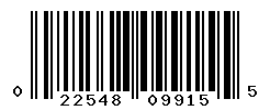 UPC barcode number 022548099155