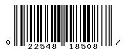 UPC barcode number 022548185087