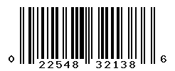 UPC barcode 022548321386