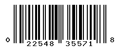 UPC barcode number 022548355718