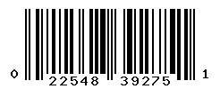 UPC barcode number 022548392751