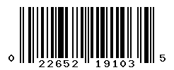 UPC barcode number 022652191035