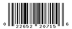 UPC barcode number 022652207156