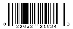 UPC barcode 022652218343