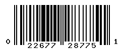 UPC barcode number 022677287751