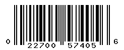 UPC barcode number 022700574056