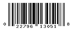 UPC barcode number 022796130518