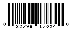 022796170040 barcode