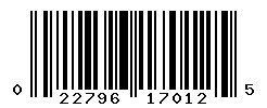 UPC barcode number 022796170125