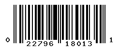 UPC barcode number 022796180131