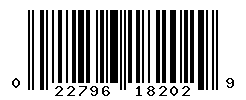 UPC barcode number 022796182029