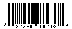 UPC barcode number 022796182302