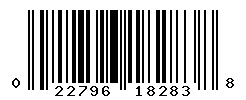 UPC barcode number 022796182838