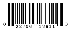 UPC barcode number 022796188113