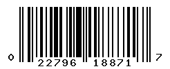 UPC barcode number 022796188717