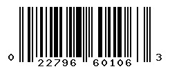 upc 022796601063 barcode image